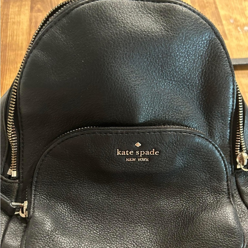 Kate Spade Black Pebbled Backpack